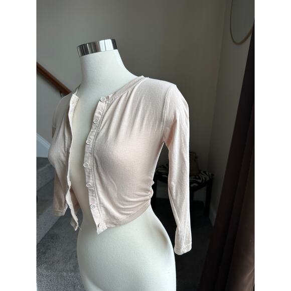 Missguided beige cropped button down top, size 0/XXS - Picture 6 of 10